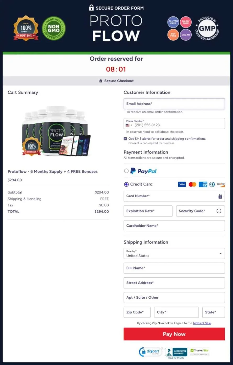 Secure ProtoFlow order